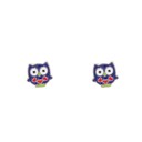  Purple Owl Enamel Post Stud Earring Children's Jewelry Gift