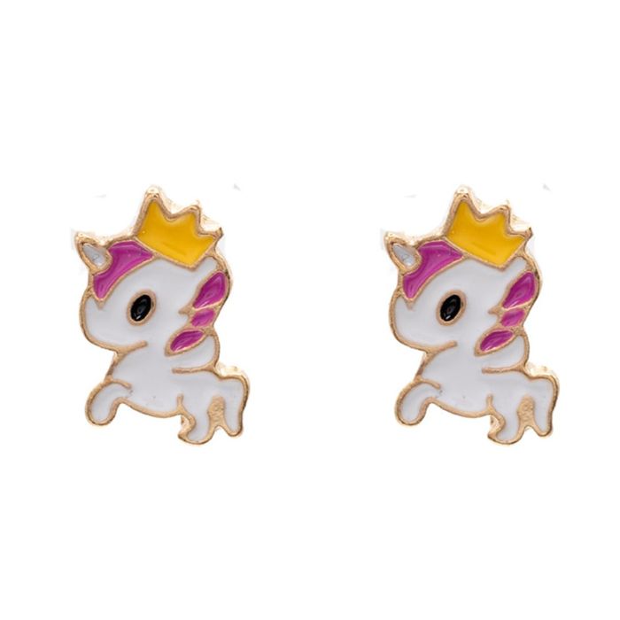 Unicorn Queen Enamel Post Stud Earring Children's Gift