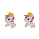  Unicorn Queen Enamel Post Stud Earring Children's Gift