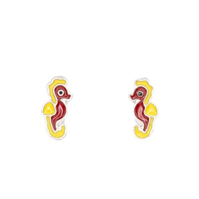 Seahorse Enamel Post Stud Earring Children's Jewelry