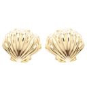  14k Gold Shell Huggie Hoop Earring Ocean Gift Giving Beach Minimal