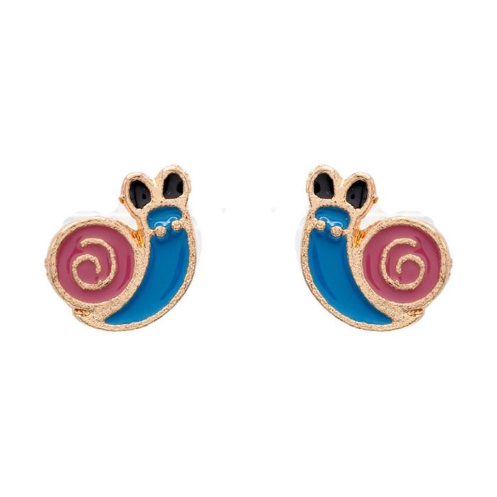 Snail Insect Bug Enamel Post Stud Earring Children's Gift