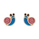  Snail Insect Bug Enamel Post Stud Earring Children's Gift