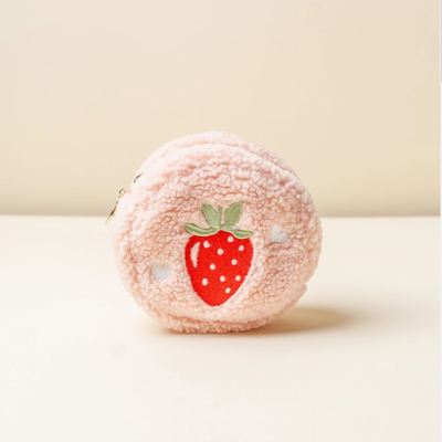 Strawberry Teddy Circle Zipper Pouch The Darling Effect