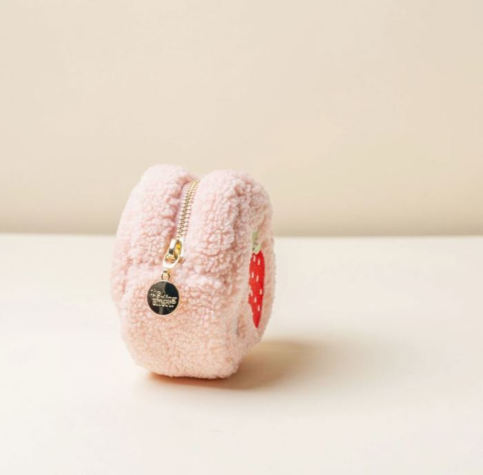 Strawberry Teddy Circle Zipper Pouch The Darling Effect