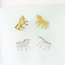 Silver Plated 14k Gold or Sterling Silver Magical Unicorn Post Stud Earring