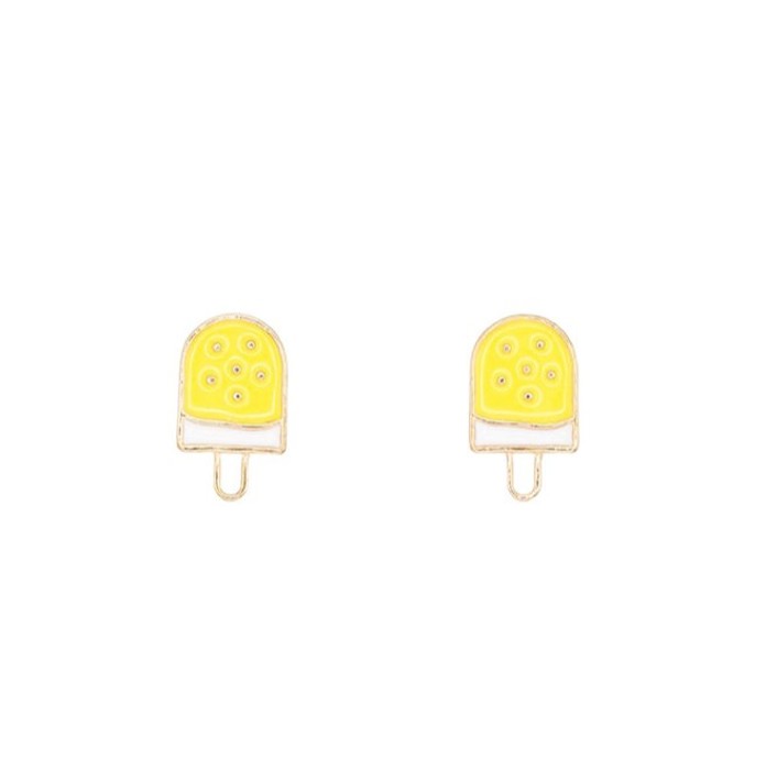 Yellow Popsicle Ice Cream Enamel Earring Post Children's