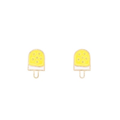 Yellow Popsicle Ice Cream Enamel Earring Post Children's
