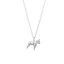  Sterling Silver Boston Terrier Dog Charm Necklace Animal Pet Gift Giving