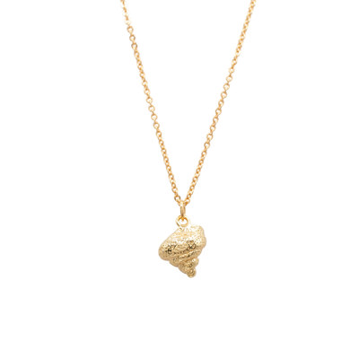 14k Gold Conch Shell Mini Charm Pendant Necklace Gift Giving Beach