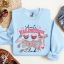 Medium Light Blue Anti Valentine's Club Skeleton Iconic Nightlife Self-Love Celebration Edition Sweatshirt