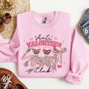 Medium Light Pink Anti Valentine's Club Skeleton Iconic Nightlife Self-Love Celebration Edition Sweatshirt