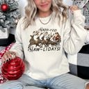  Happy Holidays Yee Haw Cowboy Christmas Sweatshirt