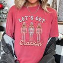 XXL Crimson Red Let's Get Cracking Nutcracker Christmas Retro Holiday Cheer Vintage Vibe Edition Comfort Colors Tee
