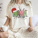 XXL Ivory Cream Mama Claus Santa Plaid Leopard Print Christmas Festive Pattern Comfort Colors Tee