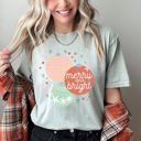 XXL Bay Light Sage Merry And Bright Pastel Christmas Ornaments Holiday Ornament Pattern Comfort Colors Tee