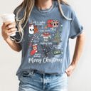  Merry Christmas Doodles Santa Stockings Tree Retro Holiday Edition Comfort Colors Tee