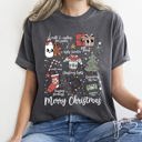 XXL Pepper Dark Gray Merry Christmas Doodles Santa Stockings Tree Retro Holiday Edition Comfort Colors Tee