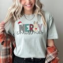  Merry Christmas Santa Claus Festive Holiday Greeting For Seasonal Gatherings And Family Photos Comfort Colors Tee