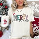  Merry Christmas Santa Claus Festive Holiday Greeting For Seasonal Gatherings And Family Photos Comfort Colors Tee