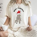 XL Ivory Cream Merry Thingsmas Christmas Wednesday Spooky Zombie Holiday Haunt Comfort Colors Tee