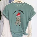 XL Light Green Merry Thingsmas Christmas Wednesday Spooky Zombie Holiday Haunt Comfort Colors Tee