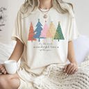 Most Wonderful Time Retro Christmas Trees Colorful Holiday Design Comfort Colors Tee
