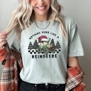 XXL Bay Light Sage Nothing Runs Like A Reindeer Deere Christmas Tractor Farm Life Comfort Colors Tee