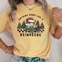 Large Mustard Nothing Runs Like A Reindeer Deere Christmas Tractor Farm Life Comfort Colors Tee
