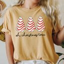 Medium Mustard Oh Christmas Tree, Snack, Little Debbie Nostalgic Holiday Treats Comfort Colors Tee