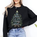  Oh Come Let Us Adore Him Christmas Carol Religious Holiday Vintage Script Sweatshirt