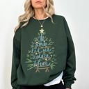 Medium Forest Green Oh Come Let Us Adore Him Christmas Carol Religious Holiday Vintage Script Sweatshirt
