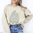 XXL Sand Oh Come Let Us Adore Him Christmas Carol Religious Holiday Vintage Script Sweatshirt