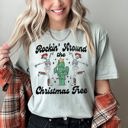  Rocking Around The Christmas Tree Desert Cactus Dancing Skeletons Comfort Colors Tee