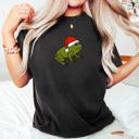 XXXL Black Santa Frog Christmas Retro Toad Holiday Edition Classic Cartoon Style Comfort Colors Tee