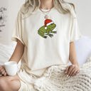 XXXL Ivory Cream Santa Frog Christmas Retro Toad Holiday Edition Classic Cartoon Style Comfort Colors Tee