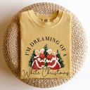 Small Mustard I'm Dreaming Of A White Christmas Retro Movie Classic Nostalgic Holiday Theme Comfort Colors Tee
