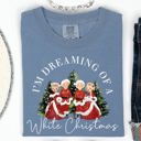 XXXL Blue Jean I'm Dreaming Of A White Christmas Retro Movie Classic Nostalgic Holiday Theme Comfort Colors Tee