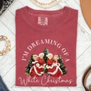 XL Crimson Red I'm Dreaming Of A White Christmas Retro Movie Classic Nostalgic Holiday Theme Comfort Colors Tee