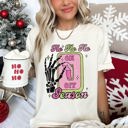 Medium Ivory Cream Ho Ho Ho Season Skeleton Light Switch Christmas Comfort Colors Tee