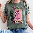 XXXL Moss Dark Green Ho Ho Ho Season Skeleton Light Switch Christmas Comfort Colors Tee