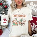  Howdy Christmas Santa Cowboy Horse Sleigh Desert County Western Comfort Colors Tee