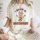 XXXL Ivory Cream I Believe In Santa Dog Lover Pets Christmas Holiday Edition Premium Vintage Style Comfort Colors Tee