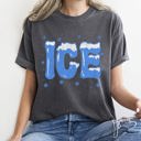 XL Pepper Dark Gray Ice Cold Christmas Winter Retro Vintage Holiday Scene Art Print Nostalgic Winter Vibe Comfort Colors Tee