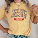 Small Mustard Jesus, Reason For The Season Leopard Print Christmas Faith Design Comfort Colors Tee