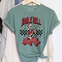 Medium Light Green Jingle Bell Rocking Skeleton Retro Rock Music Vibe Nostalgic Vintage Halloween Party Theme Comfort Colors Tee