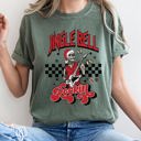Small Moss Dark Green Jingle Bell Rocking Skeleton Retro Rock Music Vibe Nostalgic Vintage Halloween Party Theme Comfort Colors Tee