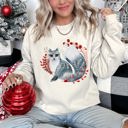 XXXL Sand Fox, Folk Art Scandinavian Christmas Fox Art Illustration For Cozy Nordic Holiday Sweatshirt