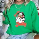  Feeling Jolly Retro Santa Christmas Holiday Cheer Special Edition Vintage Style Sweatshirt