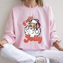  Feeling Jolly Retro Santa Christmas Holiday Cheer Special Edition Vintage Style Sweatshirt